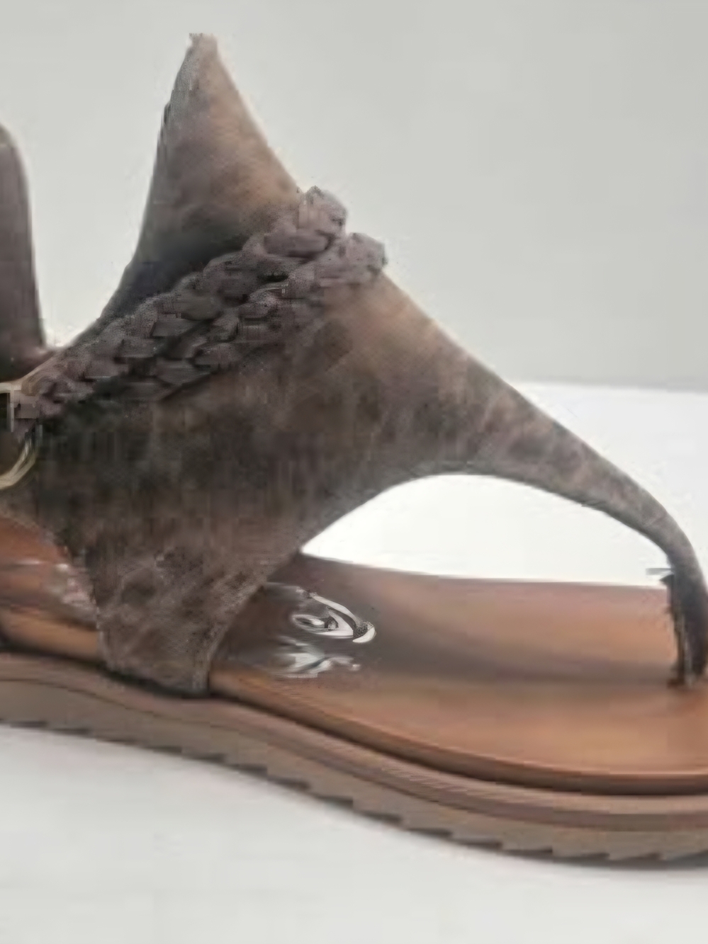 Very G Women's Braided Tan Thong Sandals